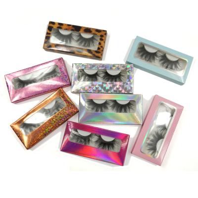 China glitter & Holographic Packaging Box Eyelash Packaging Box Shimmery 3d Mink Lashes Custom Eyelash Packaging Box for sale