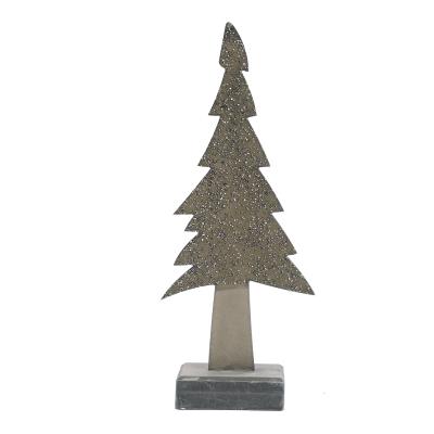 China Art Decor Wooden Christmas tree small DIY mini table top Christmas tree decorations scene window ornaments for sale