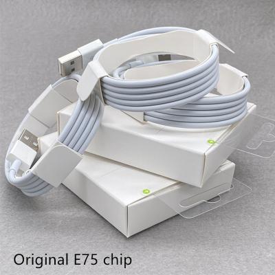 China Original E75 Chip Charger Cable 1m/3ft Usb Cable Data Transfer USB Charger Cable For Iphone 7 8 XS Max 11 12 With Packaging Free Shipping for sale