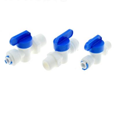 China Good Price Outdoor Plastic Check Valve Ball Hand Valve Male For RO Water Purifier for sale