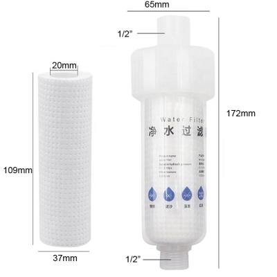 China Portable Hotel Faucet Rust Removal Filter Washing Machine Water Prefilter Deposit Anti Scale Filter for sale