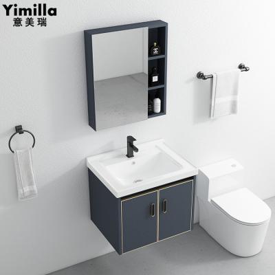 China 304 Stainless Steel Modern Bathroom Furniture Vanity Waterproof Bathroom Cabinet for sale