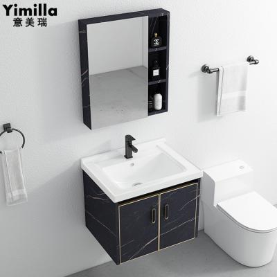 China Yimilla 304 Stainless Steel Vanity Modern Bathroom Cabinet for sale