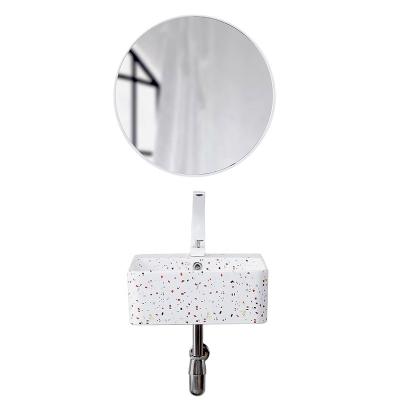 China Italy Sustainable Design Wall Mounted Ceramic Sinks Wall Hung Terrazzo Sink for sale