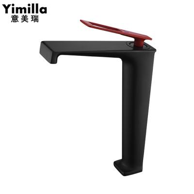 China 2020 New Design Modern Luxury Tall Matte Black Hotel Washroom Faucet Mixer Taps for sale