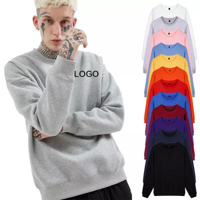 China Anti-Shrink 2022 Hot sale cheap high quality Blank Fleece plus size men's hoodies sweatshirts plain crew neck sweatshirt for sale