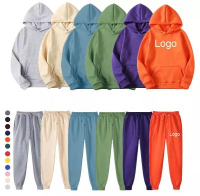 China Breathable Factory Manufacturer Custom blank 2 Piece Sweatsuits tracksuit men hoodie set with Embroidery Logo for sale