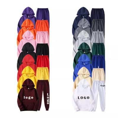 China Breathable Custom Rhinestone Design tracksuit hoodie 2 piece set blank 100% polyester sublimation sweatsuits for sale