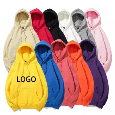 China Anti-wrinkle Factory Manufacturer private label fleece hoodie USA size Custom Logo sweatshirts Thick Blank Plain men's hoodies for sale