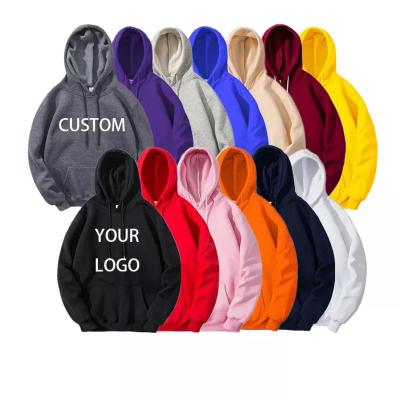 China Anti-wrinkle custom logo embroidered private label oem plain Pullover Sweatshirt blank hoodies plus size men's hoodies sweatshirts for sale