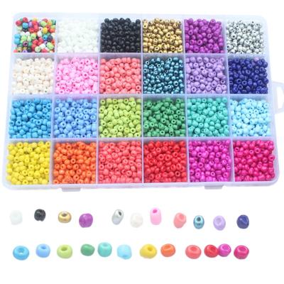 China Diy JEWELRY DIY Beads Bracelet, Earrings & Necklace Amazon Box 24 Colors Rice Bead 4mm Millet Rice Glass Beads Suppliers for sale