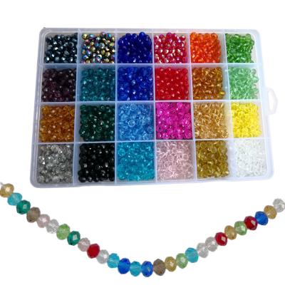 China Diy JEWELRY Accessories Amazon Color DIY Bracelet Necklace 6mm Glass Beads Material Crystal Beads New 24 for sale