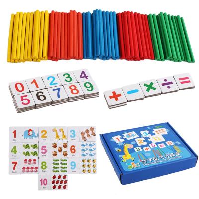 China Wooden Math Education Toys Number Stick Counting Stick Kindergarten Teaching Puzzle Game for sale