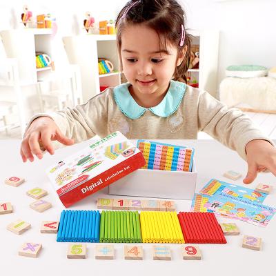 China Math Education Digital Operation Math Toys Wooden Count Stick For Kids Count Strips for sale