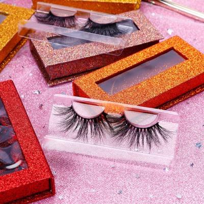 China High Quality Label Winged 3d Mink Eyelashes 25mm Mink Eyelash False Eyelashes Private for sale