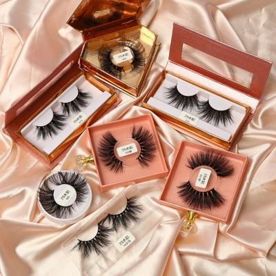 China Winged Wholesale Luxury Customized Band 100% Hand Made 3D 25mm Mink Fluffy Eyelash Vendor for sale