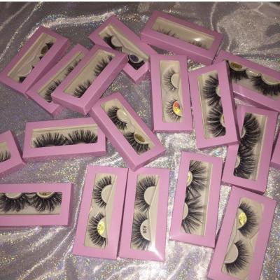 China Luxury Winged Mink Eyelash Full Strip Private Label Your Own Fluffy Logo 3d Lashes 25mm for sale