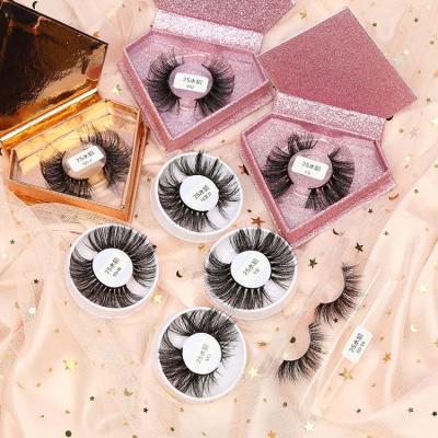 China Full Winged Luxury Siberian Mink Eyelash Wholesale Fluffy 3d Strips 25mm Lashes Books for sale