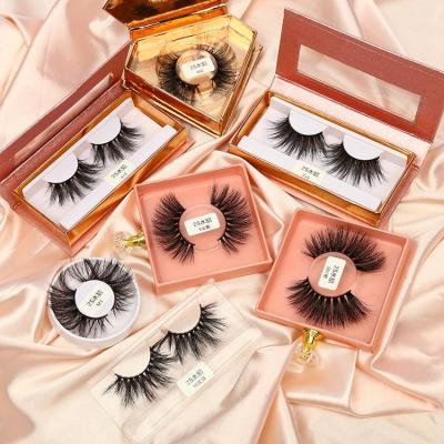 China Wholesale Winged Mink Eyelashes Vendor Long Fluffy Hand Made Of Luxury 25mm Mink Eyelashes for sale