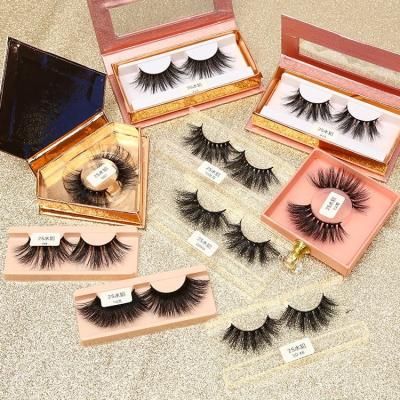 China Mink Winged Handmade Label False Natural Long Private Your Own Logo 25mm Mink Eyelashes for sale