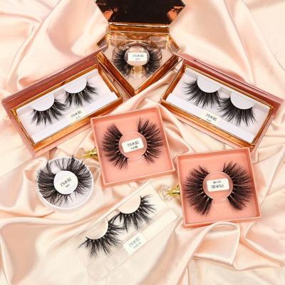 China Wholesale False Crisscross Mink False Eyelashes Make Up Logo Brand Lashes Luxury 25mm Private Label for sale