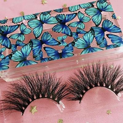 China Wholesale Premium 25mm Faux Mink Eyelash Custom Label With Free Packing Free Packing Box for sale