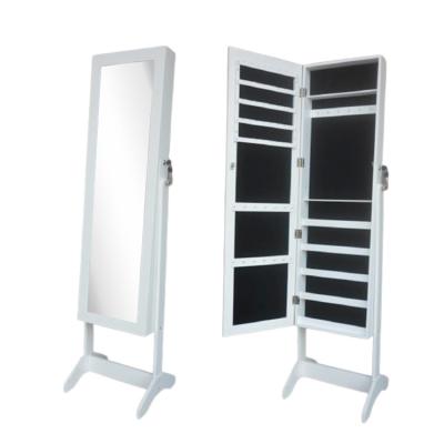 China Modern Free Standing Auto-on Mirrored Jewelry Cabinet Armoire for sale