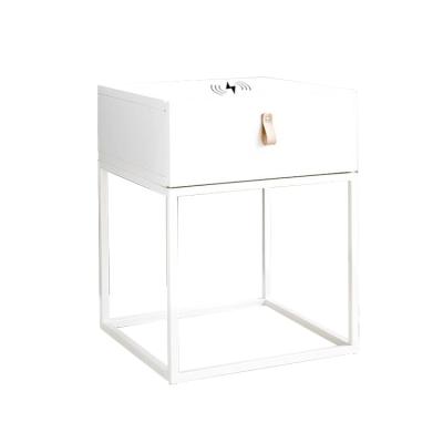 China (Other) Handsome Adjustable White Compact With Charger Nightstand Wireless Night Stand Bedside Table for sale