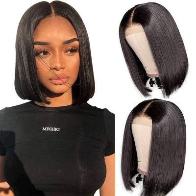 China Wholesale Transparent HD Front Lace Bob Human Hair BOB Full Frontal Wigs For Color Women Brazilian Virgin Hair Lace Front Wig for sale