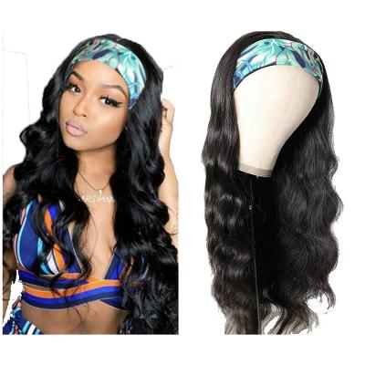 China Tangle Brazilian Hair Wigs XuanRan Body Wave Headband Wigs Glueless Hair Wigs With Headbands Hd Full Lace Front Wig for sale