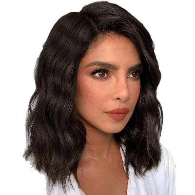 China XuanRan FRENCH cheap good quality short wavy synthetic medium LOOP piece lace up non heat resistant wig wholesale price wigs for white women for sale