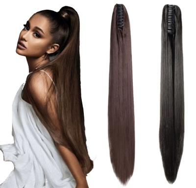 China Permed XuanRan Cheap Raw Indian Hair Long Ponytail Bundles Kinky Curly Extensions Cut Claw Ponytail Cosplay Wig Hair Piece for sale