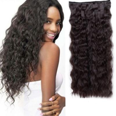 China Ha XuanRan Virgin Hair Curly Closure Corn Hair Extensions Cheap Synthetic Brazilian Kinky Curly Wave Hair Human Extensions Clips for sale