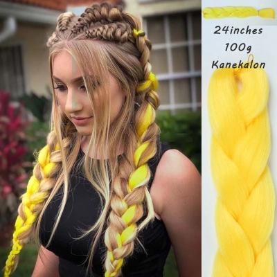 China Wholesale Color Yaki Braiding Wig Soft Thick Smooth Pure Synthetic Hair Jumbo Straight Synthetic Hair Extensions For Braids for sale