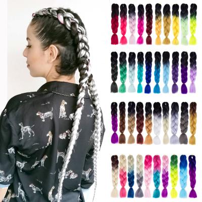 China 24 Inch Thick Soft Soft Style Wholesale Xpression Hair Synthetic Hair Extension Wig Prestretched Braiding Braiding Hair for sale