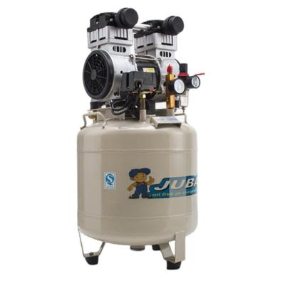 China Dental Chair Unit Dentist Air Compressor Oil Free 2hp 8bar Pump 50 Liter Vertical Pancake Tank for sale