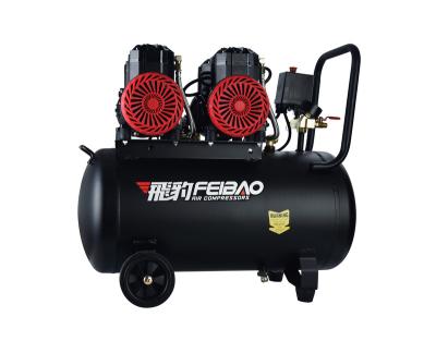 China 50l ac oil free electric portable ultra quiet silent compressor 8bar power oil free united air compressor for sale