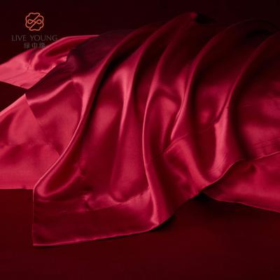 China 2022 Real Size Mulberry Silk Sheet Duvet Cover 19MM Luxury Customized Anti-static Silk Bedding Set for sale