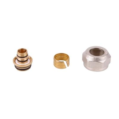 China Brass PEX Compression Adapters Fittings For Radiant Floor Heat Manifolds for sale