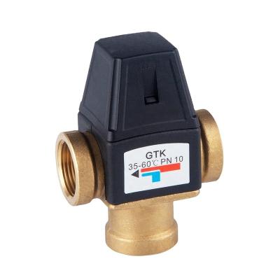 China General 3 Way DN20 Thermostatic Mixing Valve Male Thread Brass For Solar Water Heater for sale