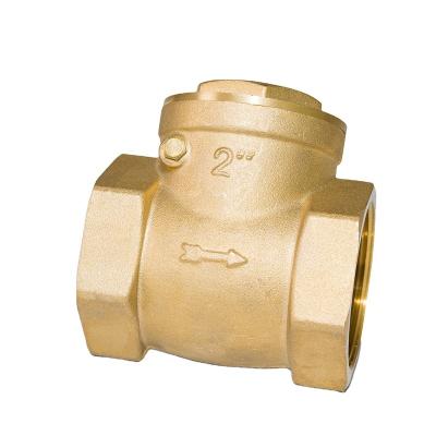 China General OEM 1/2 3/4 1 Inch Forged Brass Non Return Swing Inline Stop Sewage Meter Water Check Valve for sale