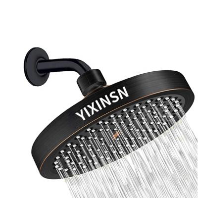 China Without Switch High Pressure Hot Selling 6 Inch Round Plated Shower Head Bathroom Shower Head Filter for sale