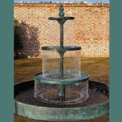 China Antique Europe Metal Tier Water Feature Contemporary Bronze Casting Garden Fountain for sale