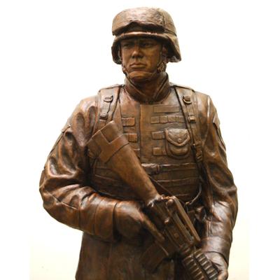 China Custom Made Military Sculpture Marine Soldier Memorial Europe Life Size Bronze Statue for sale