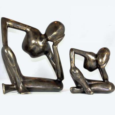 China Life Size Bronze Figure Thinker Statue Of Europe Modern Sculpture Abstract for sale