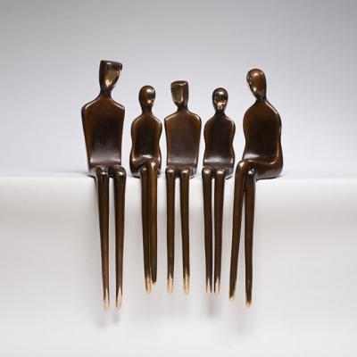 China Europe Life Size Bronze Men And Women Abstract Copper Art Modern Figure Group Statue Sculpture for sale