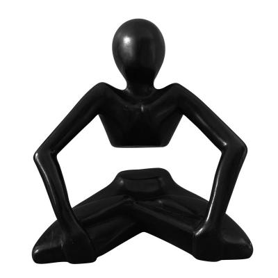 China Modern Human Figure Art Europe Abstract Yoga Life Size Bronze Sculpture Statue for sale