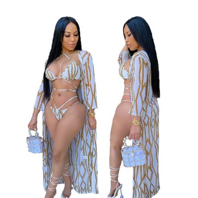 China Summer Breathable Hot Selling Women Plus Size Breathable Swimwear Sexy 3 Piece Bikini for sale