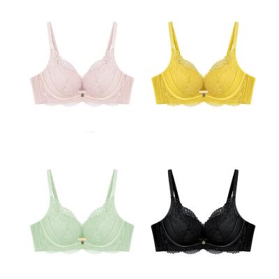 China 2021 new antibacterial antibacterial lace without steel ring gathered underwear women's bras for sale