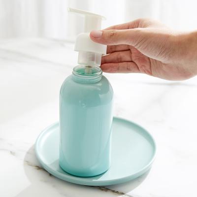 China Customized 370ml 500ml Personal Care With Pump Glass Foam Hand Soap Shampoo Glass Dispenser Frosted Hand Sanitizer Bottle for sale